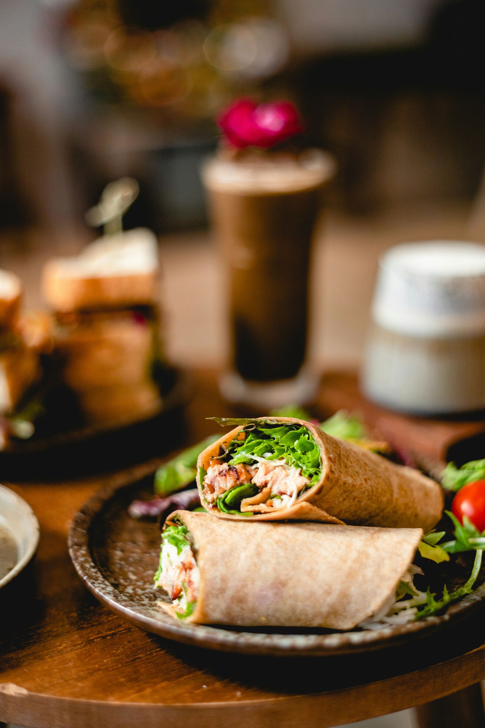 Grilled Chicken Hummus Wrap